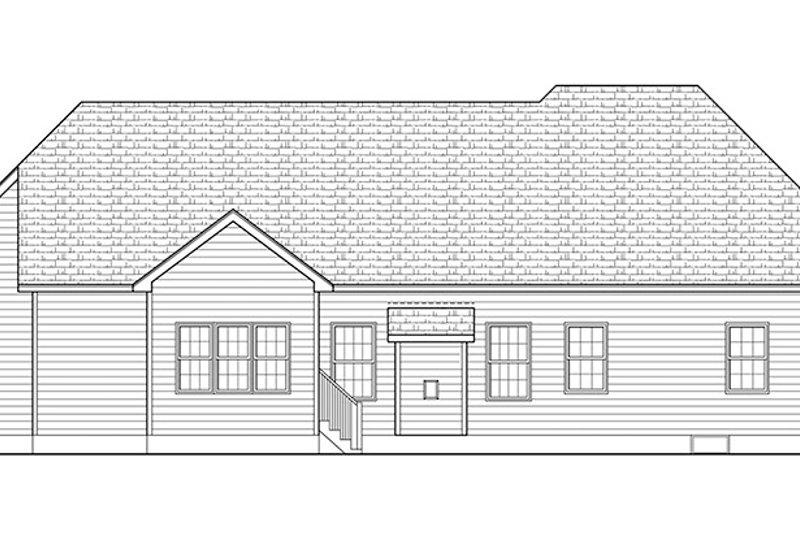 Home Plan - Exterior - Rear Elevation for Ranch House Plan #1010-151 - 3 bed, 2 bath