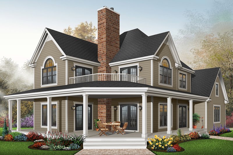 House Blueprint - Exterior - Front Elevation 5 for Farmhouse House Plan #23-519 - 3 bed, 2.5 bath