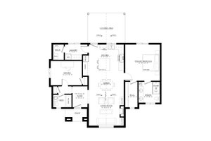 Floor Plan - Main Floor for European House Plan #1114-27 - 2 bed, 1.5 bath
