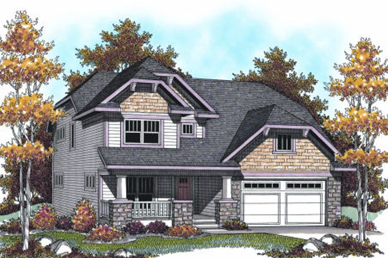 Dream House Plan - Bungalow Exterior - Front Elevation Plan #70-953