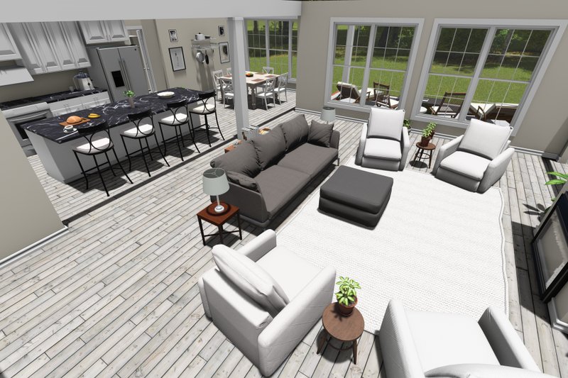 House Plan Design - Interior - Family Room for Farmhouse House Plan #513-2209 - 5 bed, 4 bath
