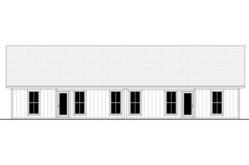 House Blueprint - Exterior - Rear Elevation 2 for Farmhouse House Plan #430-435 - 8 bed, 6 bath