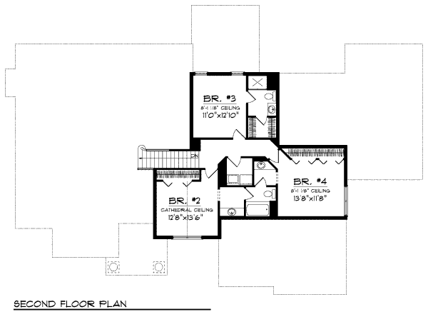 Dream House Plan - Bungalow Floor Plan - Upper Floor Plan #70-996