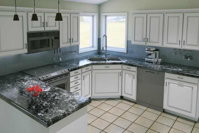 Dream House Plan - Interior - Kitchen 1 for Ranch House Plan #57-114 - 3 bed, 2 bath