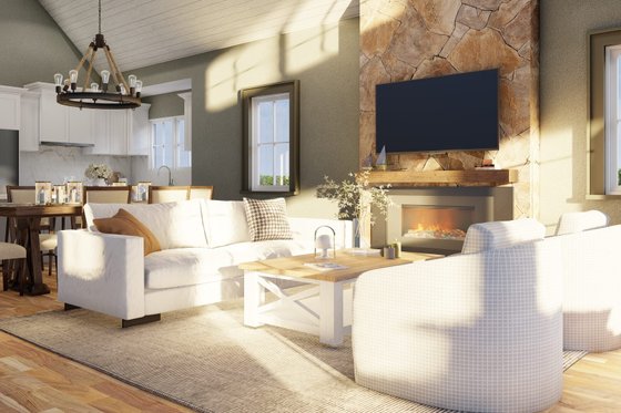 Interior - Family Room 2 for Modern House Plan #923-218 - 1 bed, 1.5 bath