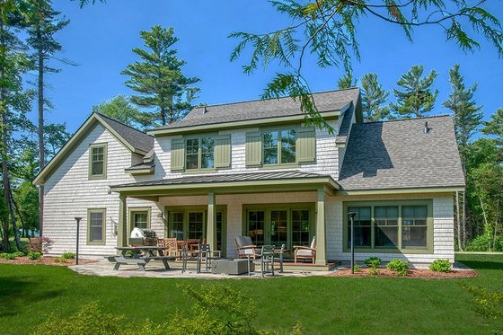 Exterior - Rear Elevation for Craftsman House Plan #901-138 - 4 bed, 2.5 bath