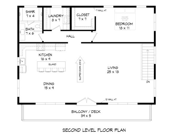 Modern Floor Plan - Upper Floor Plan #932-371