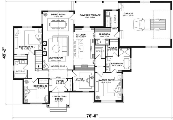 European Floor Plan - Main Floor Plan #23-2794
