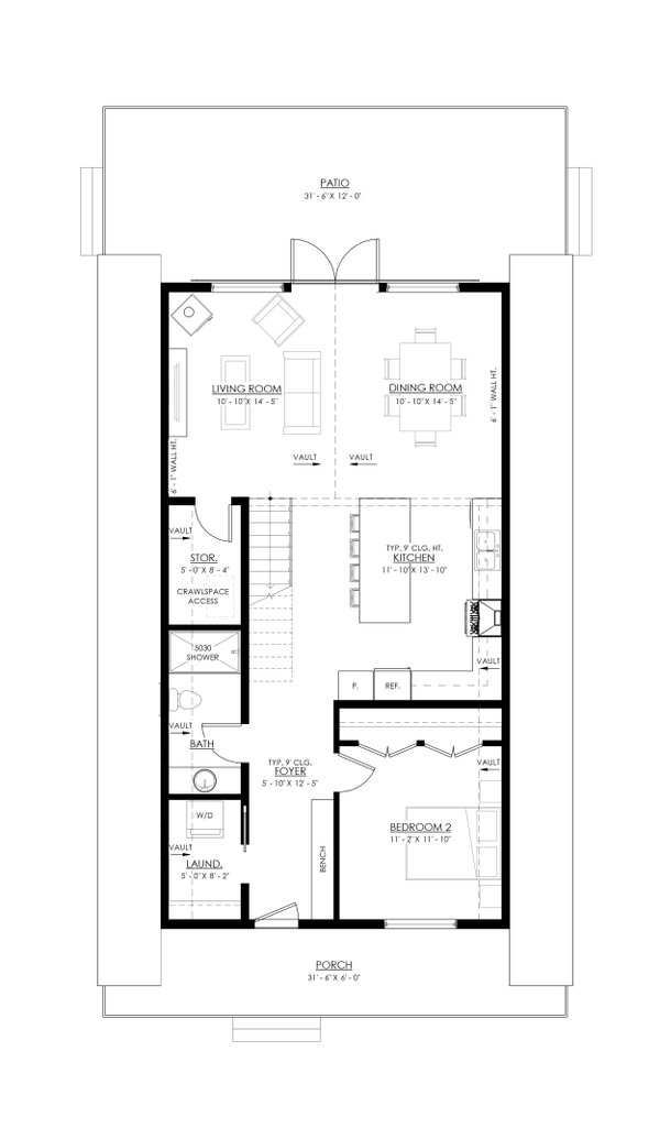 Home Plan - Modern Floor Plan - Main Floor Plan #1114-32