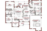 European Style House Plan - 4 Beds 2 Baths 2547 Sq/Ft Plan #63-199 