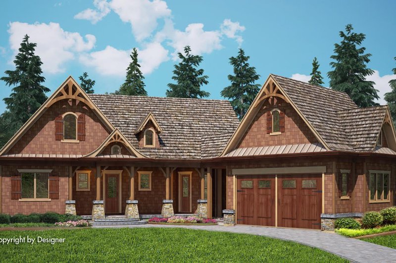 Dream House Plan - Craftsman Exterior - Front Elevation Plan #54-531