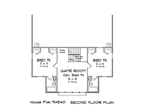 House Blueprint - Farmhouse Floor Plan - Upper Floor Plan #513-2333