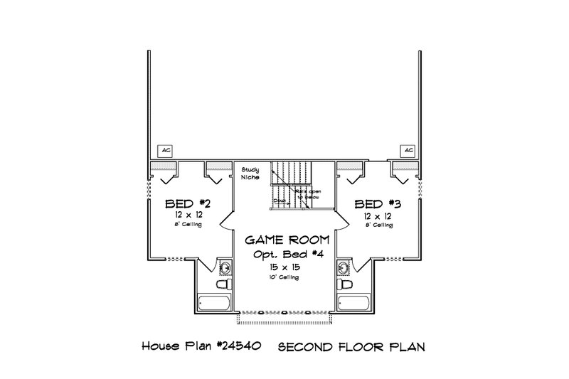 House Plan Design - Floor Plan - Upper Floor for Farmhouse House Plan #513-2333 - 3 bed, 3.5 bath