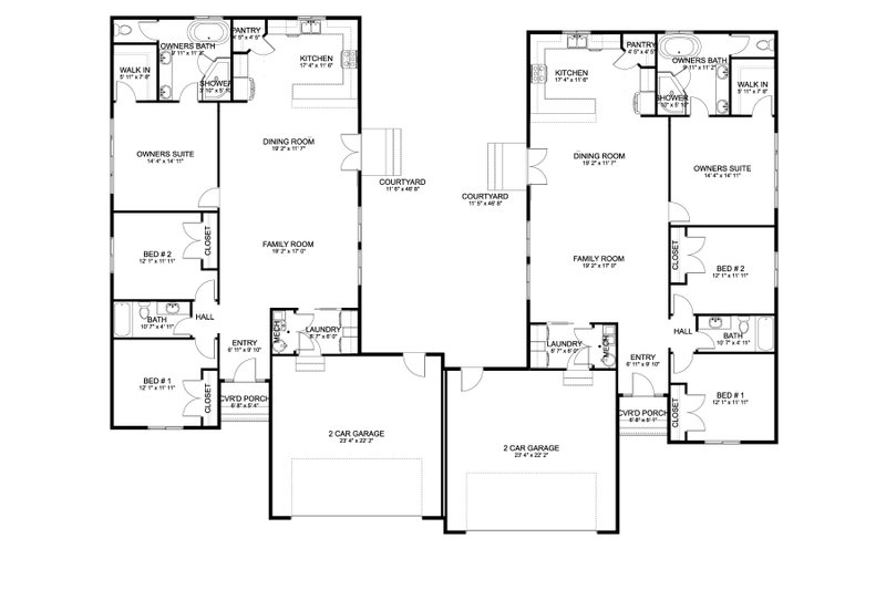 House Plan Design - Floor Plan - Main Floor for Ranch House Plan #1060-311 - 6 bed, 4 bath