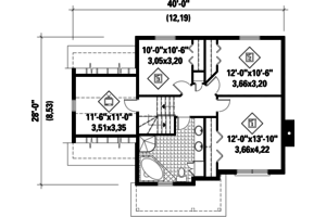 Floor Plan - Upper Floor for Traditional House Plan #25-4696 - 3 bed, 1 bath