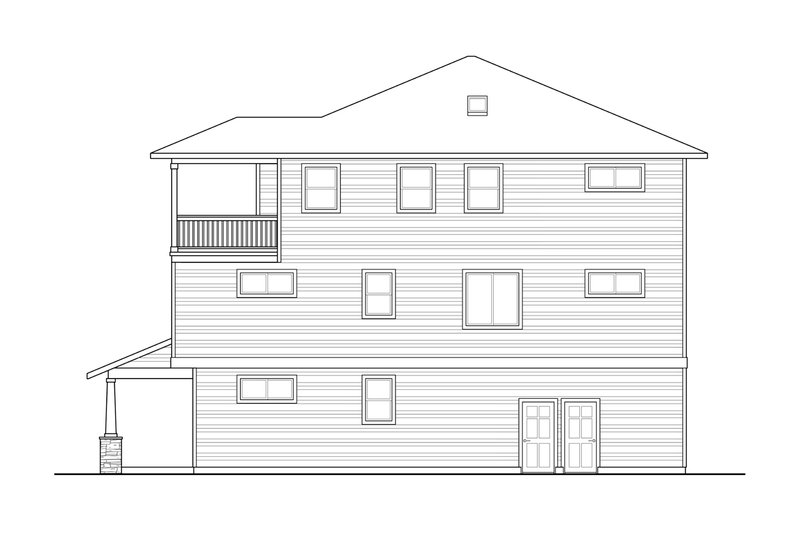 House Blueprint - Exterior - Other Elevation 1 for Traditional House Plan #124-1297 - 10 bed, 10 bath