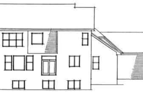 Exterior - Rear Elevation for Craftsman House Plan #51-212 - 3 bed, 2.5 bath