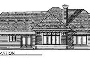 Exterior - Rear Elevation for Traditional House Plan #70-259 - 3 bed, 2 bath