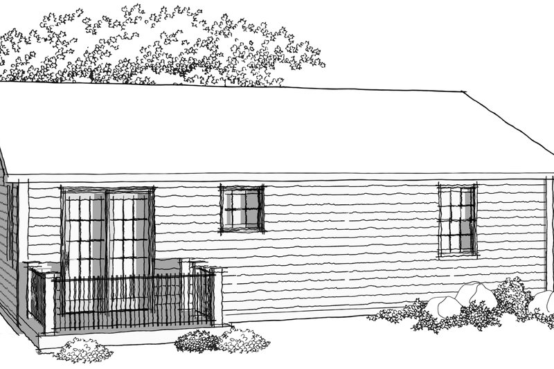 Architectural House Design - Photo for Ranch House Plan #70-1014 - 2 bed, 1 bath