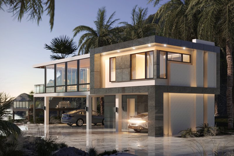 Dream House Plan - Exterior - Other Elevation 1 for Modern House Plan #1066-301 - 1 bed, 1.5 bath