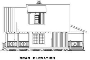 Exterior - Rear Elevation for Cottage House Plan #17-2015 - 3 bed, 2 bath