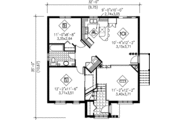 Traditional Style House Plan - 2 Beds 1 Baths 1005 Sq/Ft Plan #25-1180 