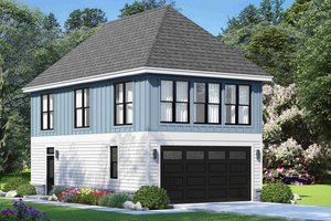 House Blueprint - Country Exterior - Front Elevation Plan #932-1394