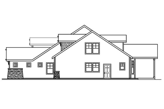 Exterior - Other Elevation 1 for Craftsman House Plan #124-453 - 3 bed, 3.5 bath