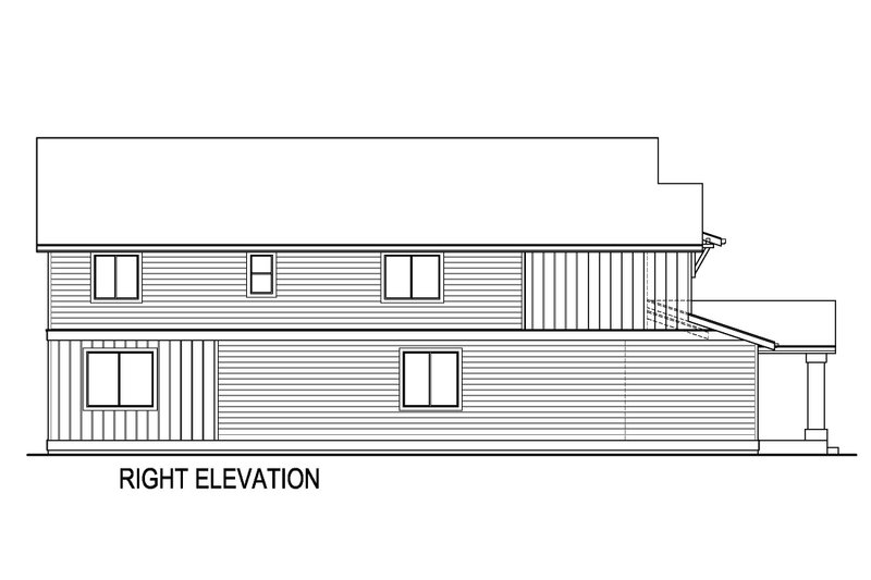 House Blueprint - Exterior - Other Elevation 1 for Craftsman House Plan #569-60 - 4 bed, 2.5 bath