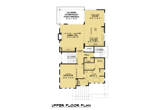 Floor Plan - Upper Floor for Contemporary House Plan #1066-100 - 5 bed, 4 bath