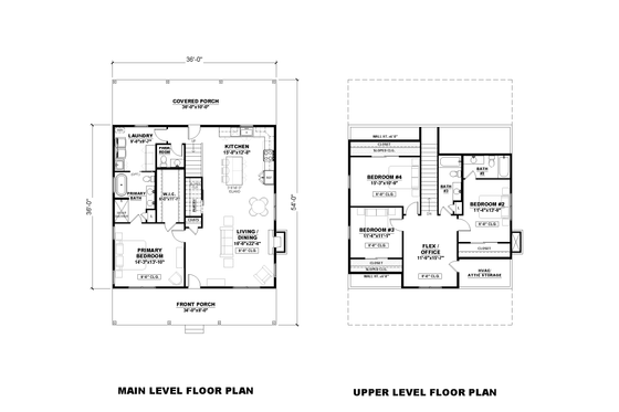 Floor Plan - Main Floor for Farmhouse House Plan #1117-34 - 4 bed, 2.5 bath