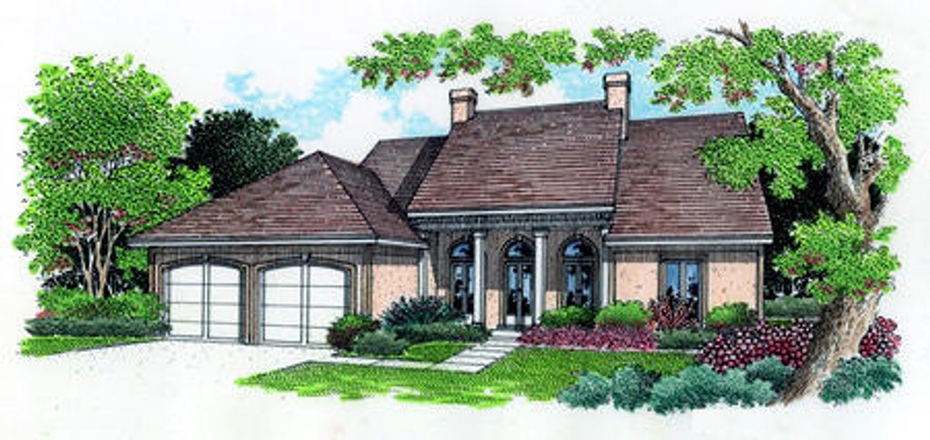 Exterior - Front Elevation 2 for Southern House Plan #45-270 - 3 bed, 2 bath
