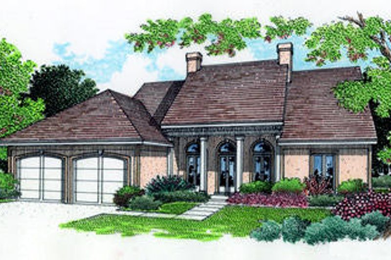 Exterior - Front Elevation 2 for Southern House Plan #45-270 - 3 bed, 2 bath