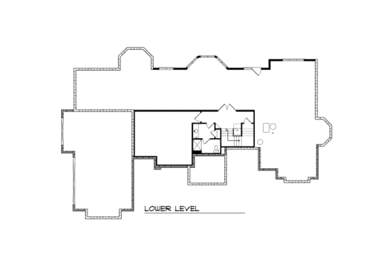 Floor Plan - Lower Floor for European House Plan #70-532 - 4 bed, 4.5 bath