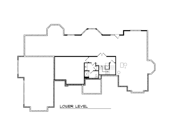Architectural House Design - European Floor Plan - Lower Floor Plan #70-532
