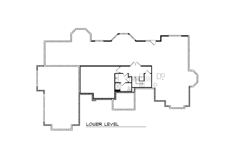 Home Plan - Floor Plan - Lower Floor for European House Plan #70-532 - 4 bed, 4.5 bath