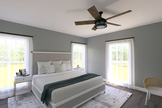Interior - Master Bedroom for Barndominium House Plan #44-294 - 4 bed, 3 bath