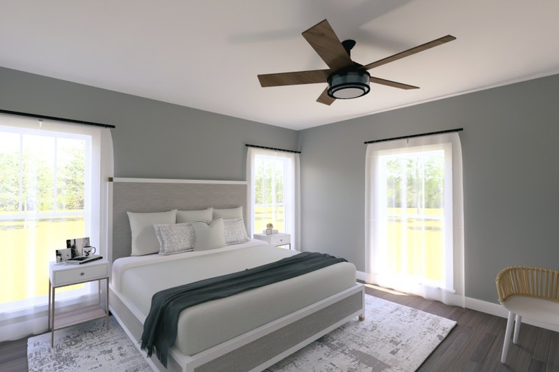 Home Plan - Interior - Master Bedroom for Barndominium House Plan #44-294 - 4 bed, 3 bath