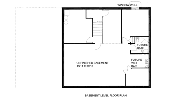 Traditional Floor Plan - Lower Floor Plan #117-772