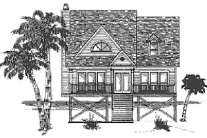 Exterior - Other Elevation for Beach House Plan #37-143 - 4 bed, 2 bath