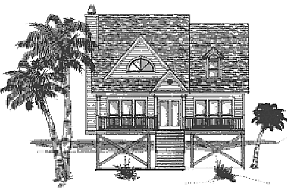 Exterior - Other Elevation for Beach House Plan #37-143 - 4 bed, 2 bath
