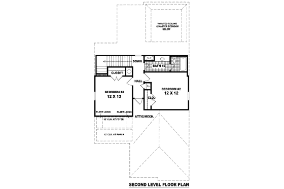 Floor Plan - Upper Floor for Traditional House Plan #81-13616 - 3 bed, 2.5 bath