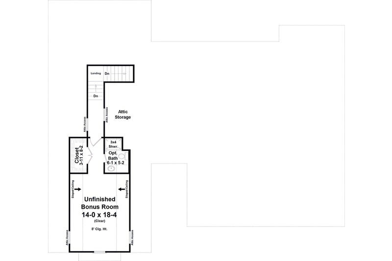 Architectural House Design - Floor Plan - Upper Floor for Craftsman House Plan #21-637 - 4 bed, 2.5 bath