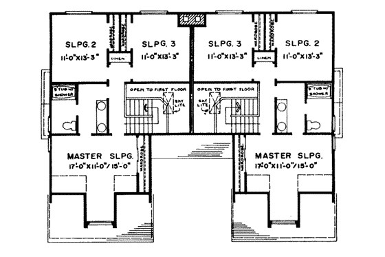 Floor Plan - Upper Floor for Traditional House Plan #303-424 - 3 bed, 1.5 bath