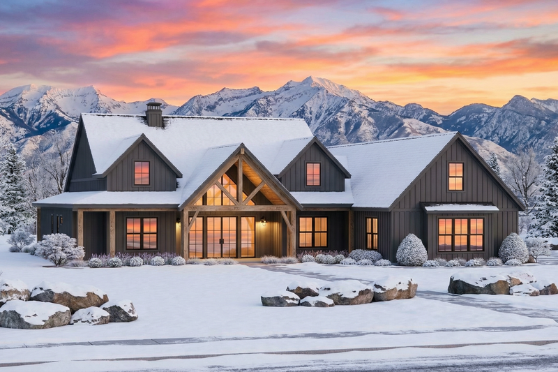Home Plan - Exterior - Front Elevation 4 for Farmhouse House Plan #1096-123 - 4 bed, 3.5 bath