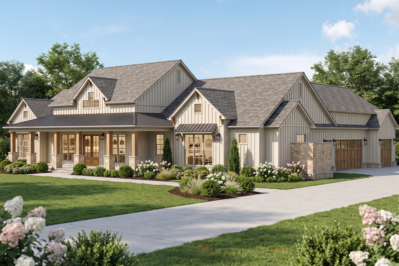 House Blueprint - Exterior - Other Elevation for Farmhouse House Plan #923-510 - 3 bed, 3.5 bath