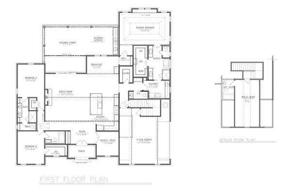 Architectural House Design - Craftsman Floor Plan - Main Floor Plan #119-465