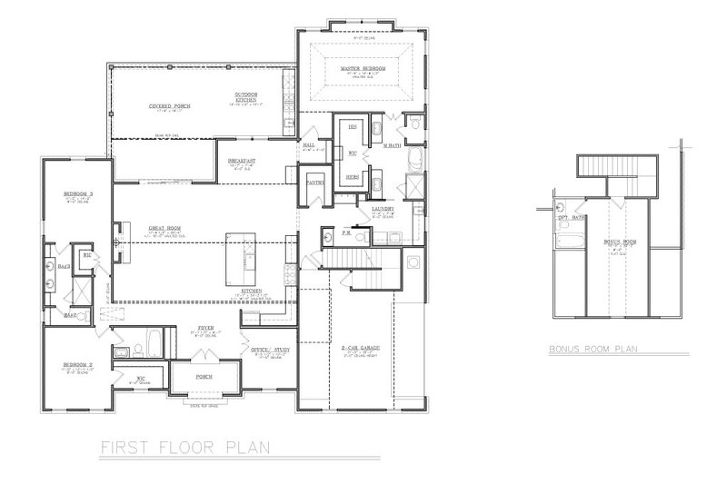 House Plan Design - Floor Plan - Main Floor for Cottage House Plan #119-465 - 3 bed, 3 bath