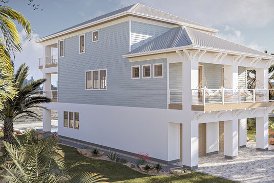 Exterior - Other Elevation 1 for Beach House Plan #455-378 - 4 bed, 3.5 bath