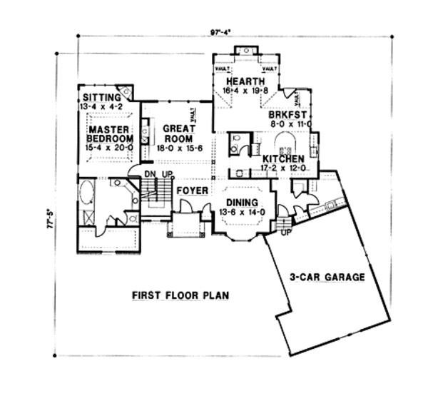 Traditional Floor Plan - Main Floor Plan #67-132